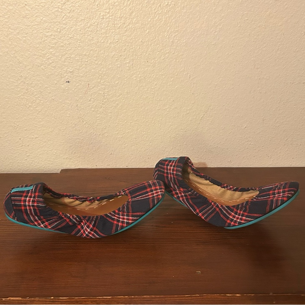 Tieks Plaid Ballet Flats - Picture 1 of 8